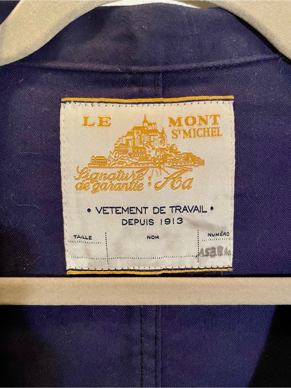 Le Mont Saint-Michel Chore Coat - French Blue - Size Medium - Excellent - Picture 4 of 8